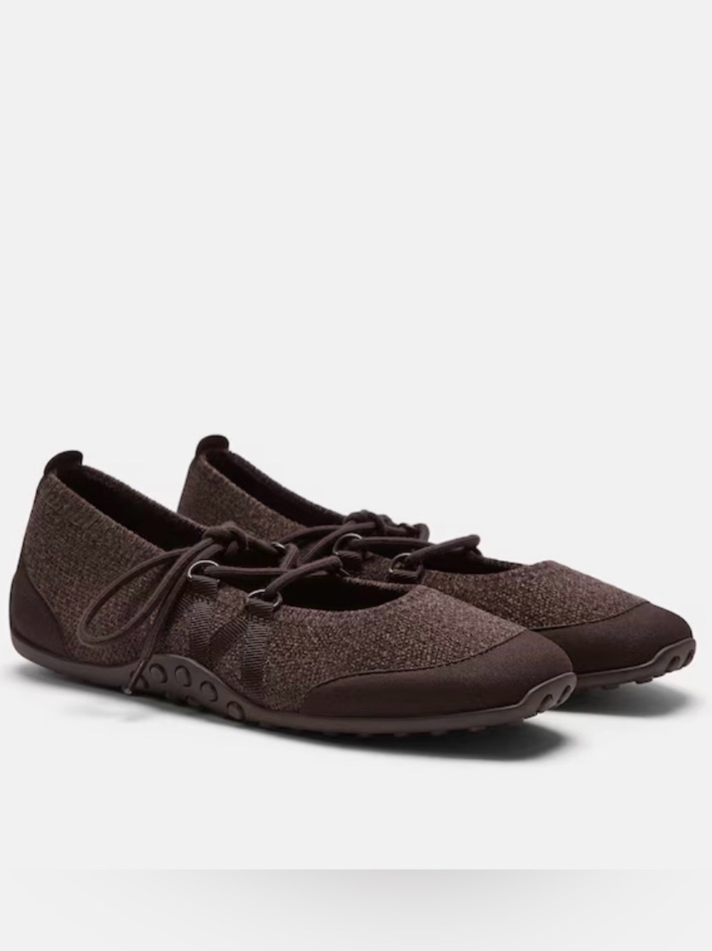 New in Box - VIVAIA Cecily Brown Square Toe Hybrid Mary Jane Flats